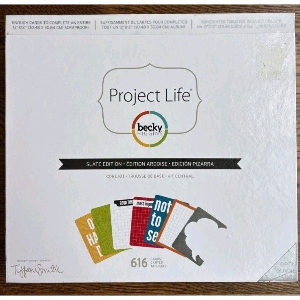 Project Life by Becky Higgins Core Kit, SLATE Edition, 616 cards, NIB